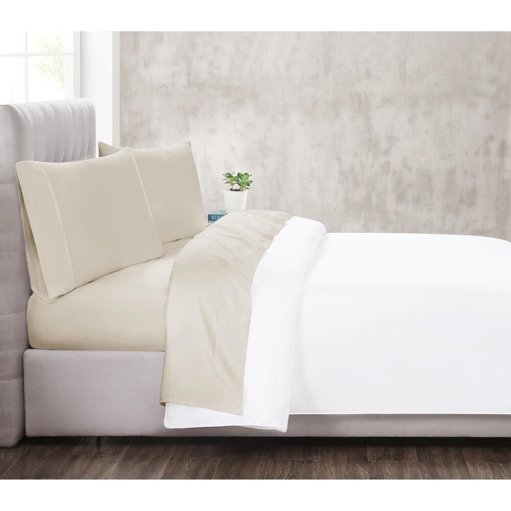 Pem America Christian Siriano New York 4-Piece California King Sheet Set in Khaki, , large