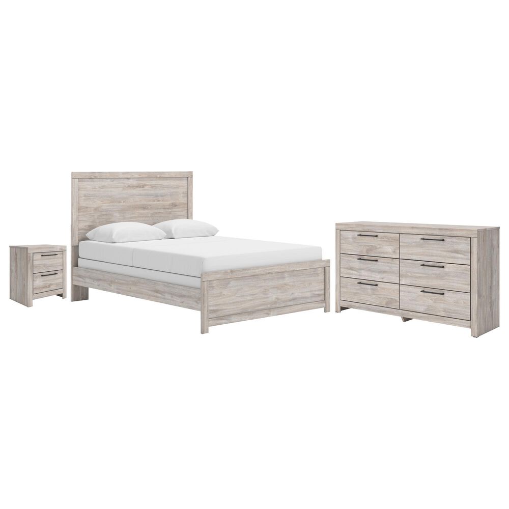 Ashley Broachmyn Queen Bed with Dresser and Nightstand in Light Gray, , large
