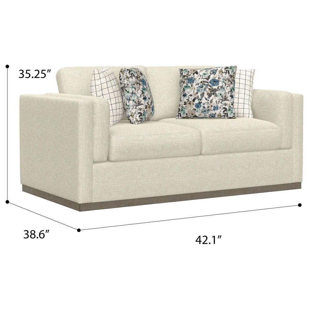 Emerald Home Furnishings Cecily Stationary Loveseat in Cameo Cream, , large