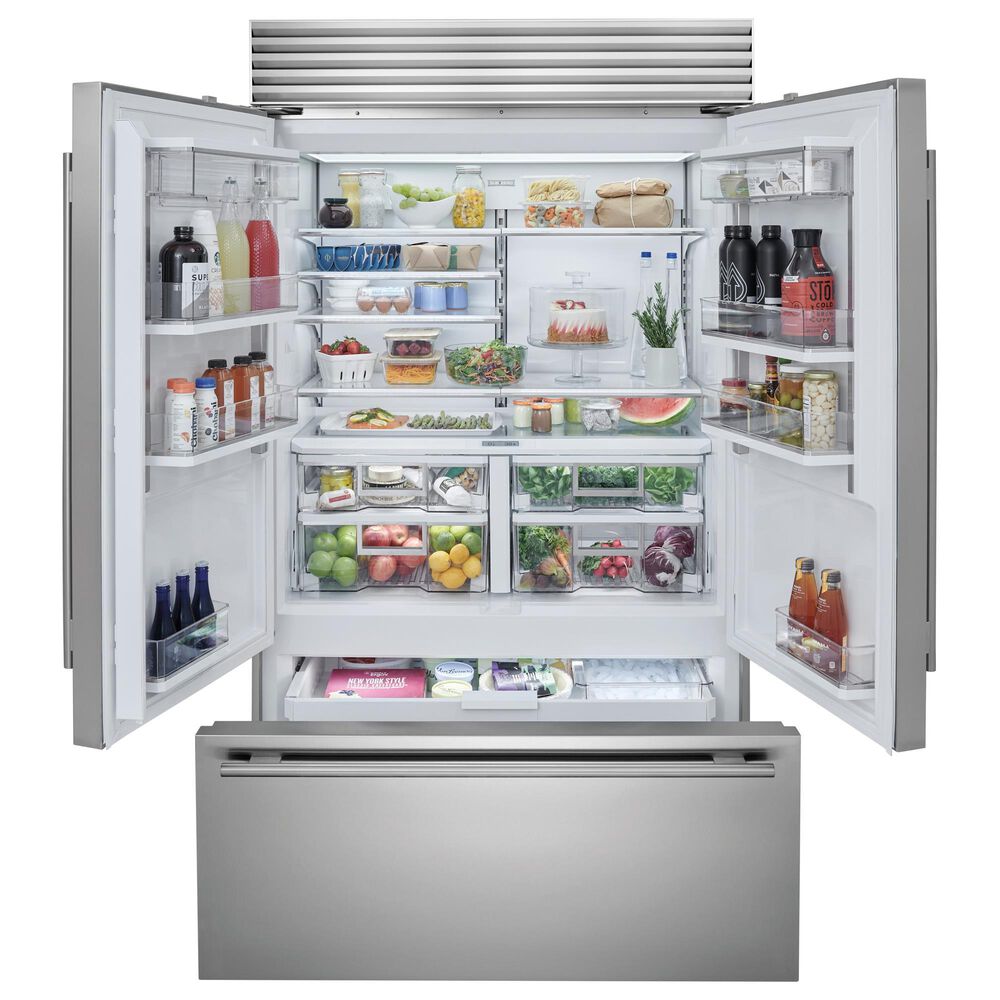 Sub Zero 28.9 Cu. Ft. Classic French Door Refrigerator with Pro Handle in Stainless Steel, , large