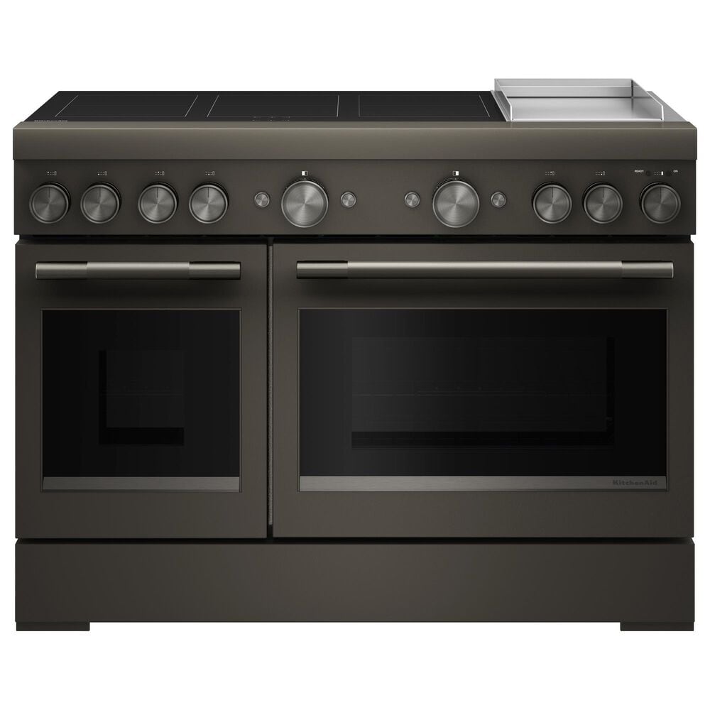 KitchenAid 6.3 Cu. Ft. Freestanding Commercial-Style Induction Range with Griddle in Black Ore, , large