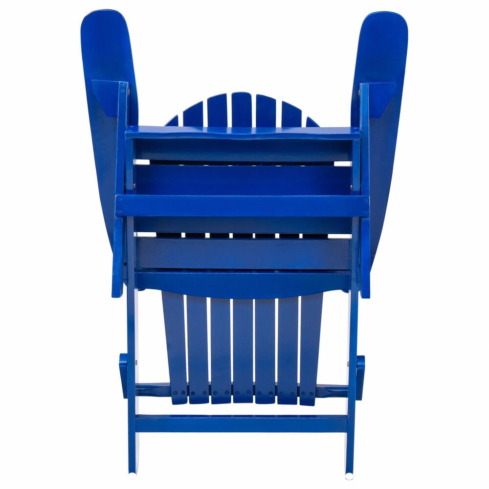 Hearth and Haven Malibu Outdoor Folding Adirondack Chair in Blue, , large