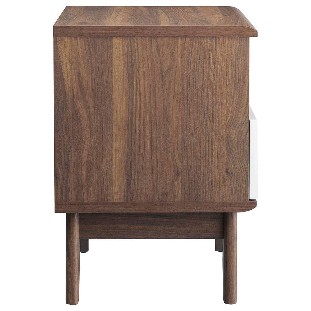 Modway Envision 1 Drawer and Shelf Nightstand in Walnut White, , large
