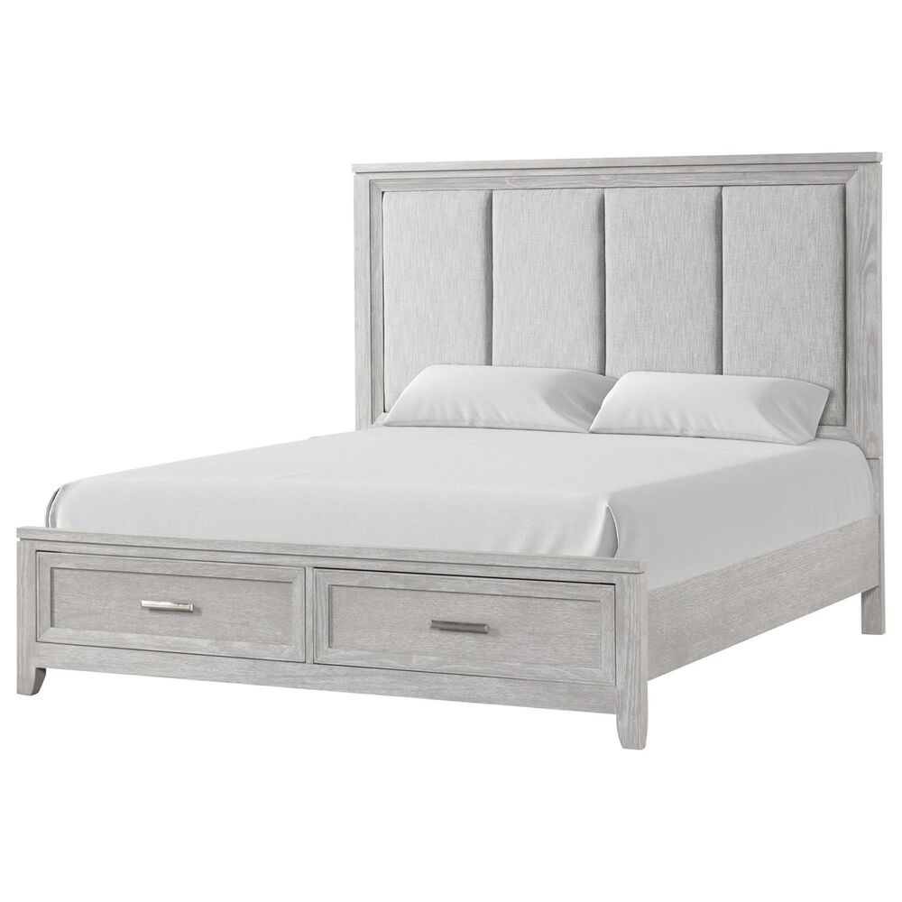 New Heritage Design Fiona King Storage Bed in Mist Gray, , large