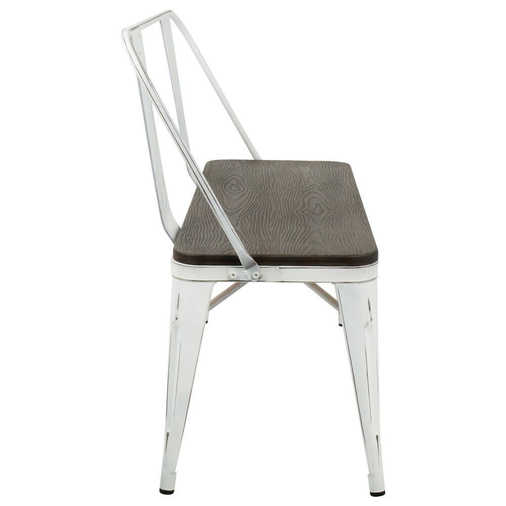 Lumisource Oregon Bench in Espresso and White, , large