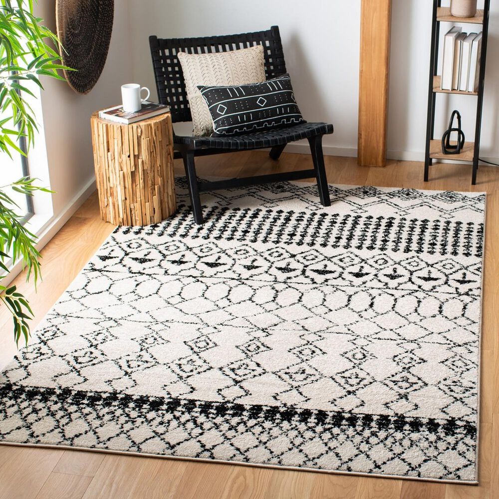 Safavieh Tulum 6&#39; x 9&#39; Ivory and Black Area Rug, , large