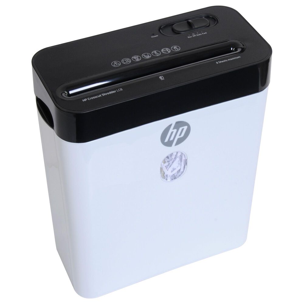 HP LC8 Cross Cut Shredder in White, , large