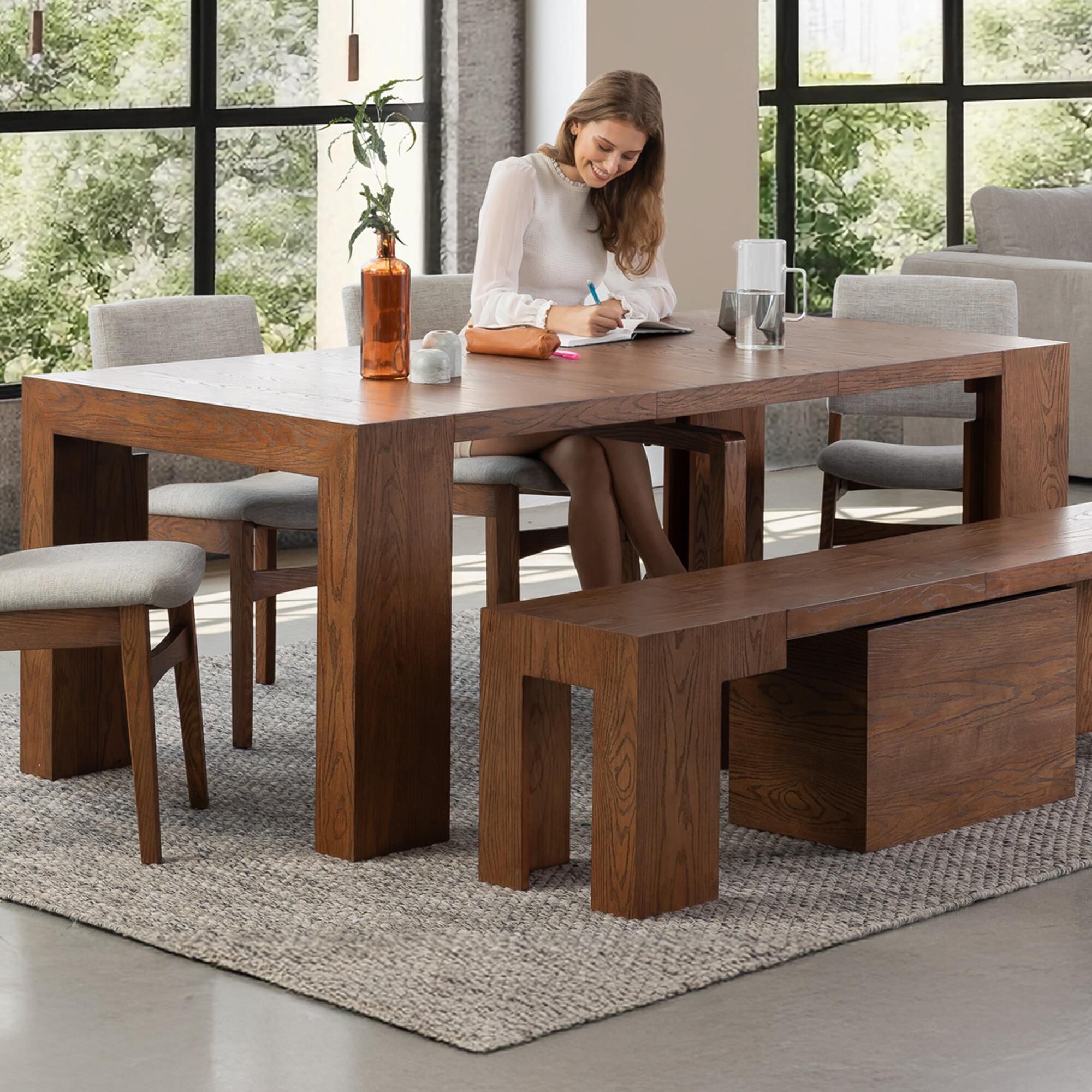Transformer Table Dining Table in American Walnut - Table Only