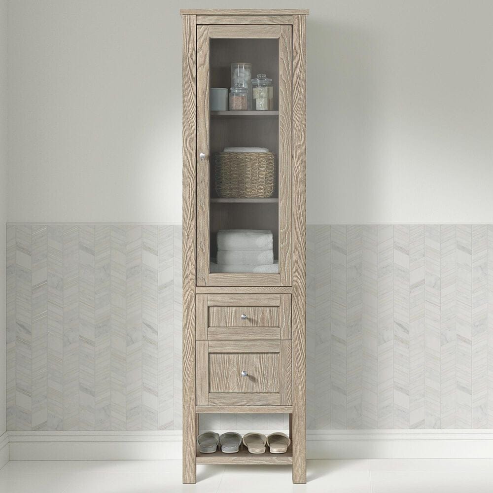 James Martin Vanities Breckenridge 22&quot; Linen Cabinet in Whitewashed Oak, , large