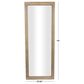 Maple and Jade Wooden Tall Wall Mirror in Brown, , large