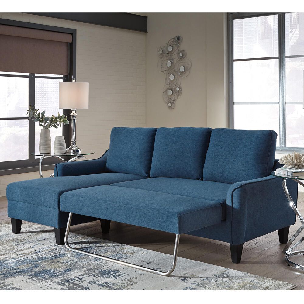 Signature Design By Ashley Jarreau Left Facing Sleeper Sectional With Chaise In Blue Nebraska Furniture Mart Left Facing Sleeper Sectional, Sofa Chaise Sleeper Ashley Furniture