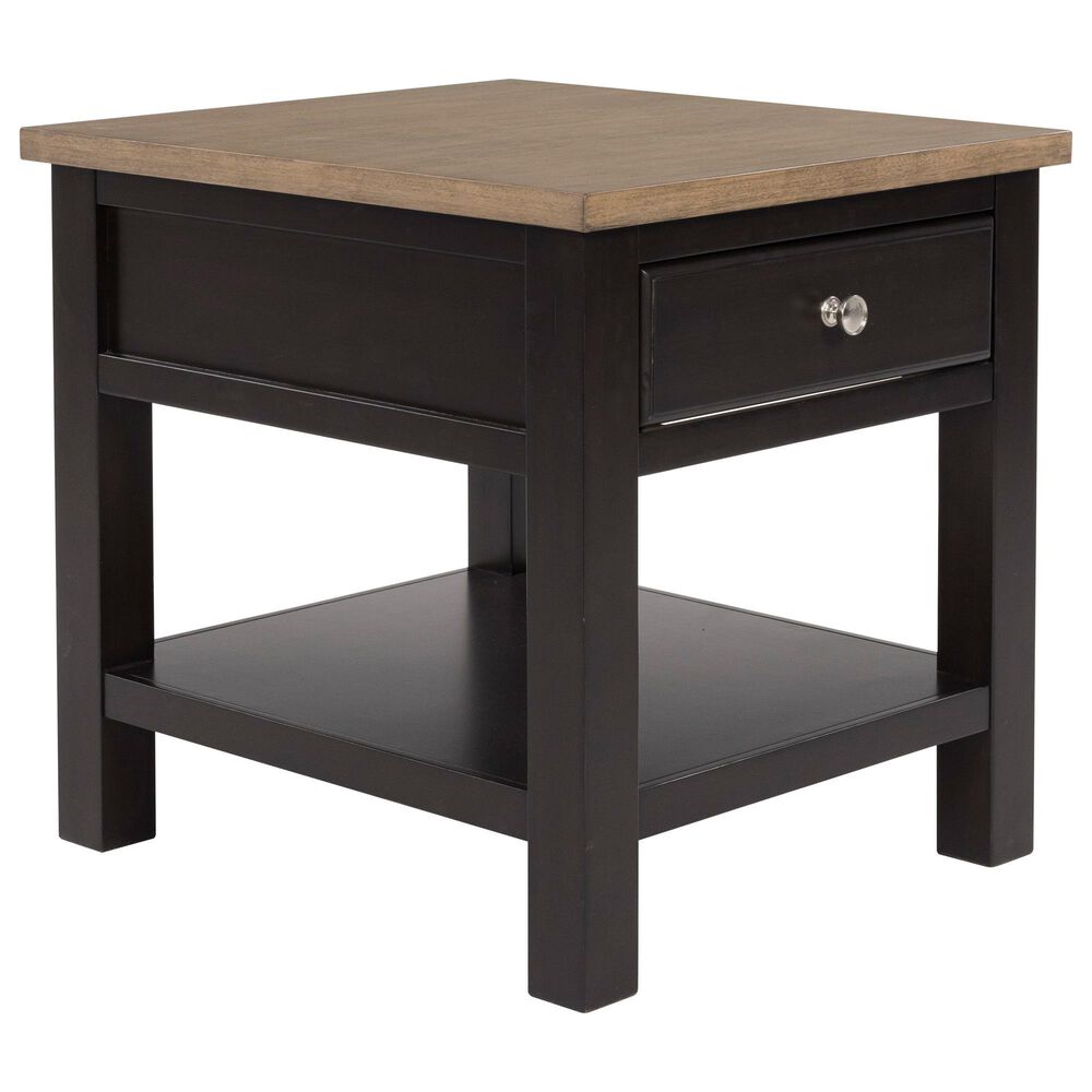 Ashley Drazmine End Table in Brown and Dark Chocolate, , large