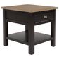 Ashley Drazmine End Table in Brown and Dark Chocolate, , large