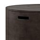 Ebel Outdoor Furniture Bellino 42" Round Fire Pit with Offset Burner and Tumbled Fire Stone in Iron, , large