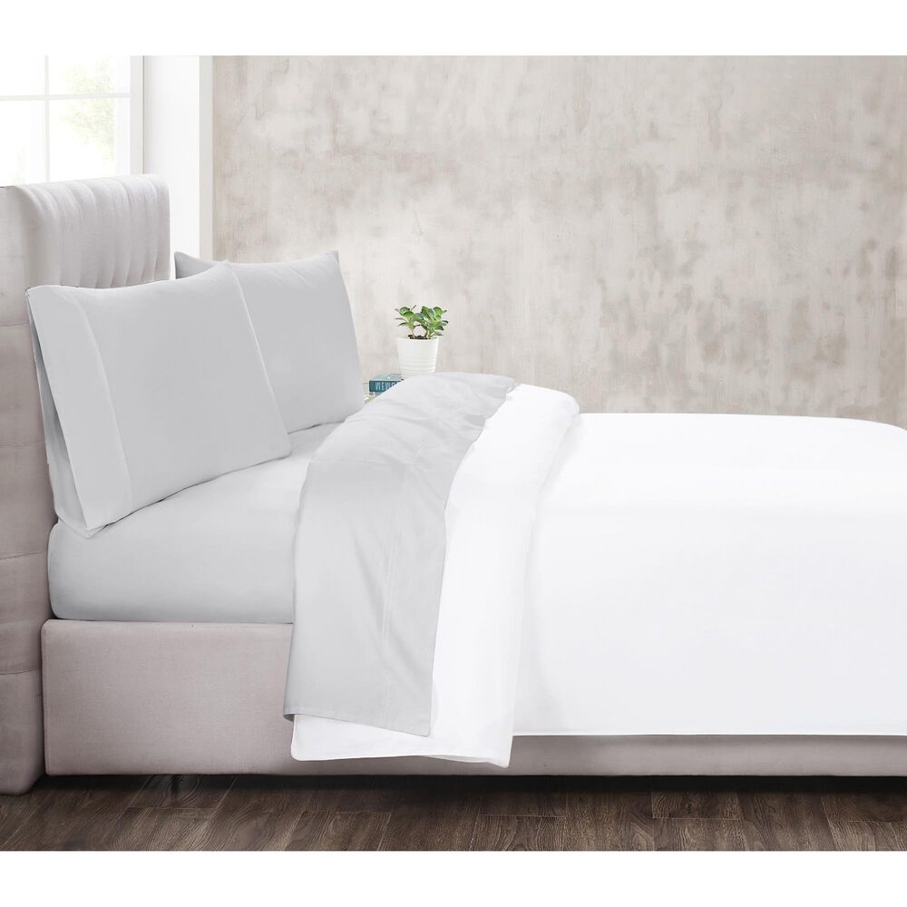 Pem America Christian Siriano New York 4-Piece Full Sheet Set in Grey, , large