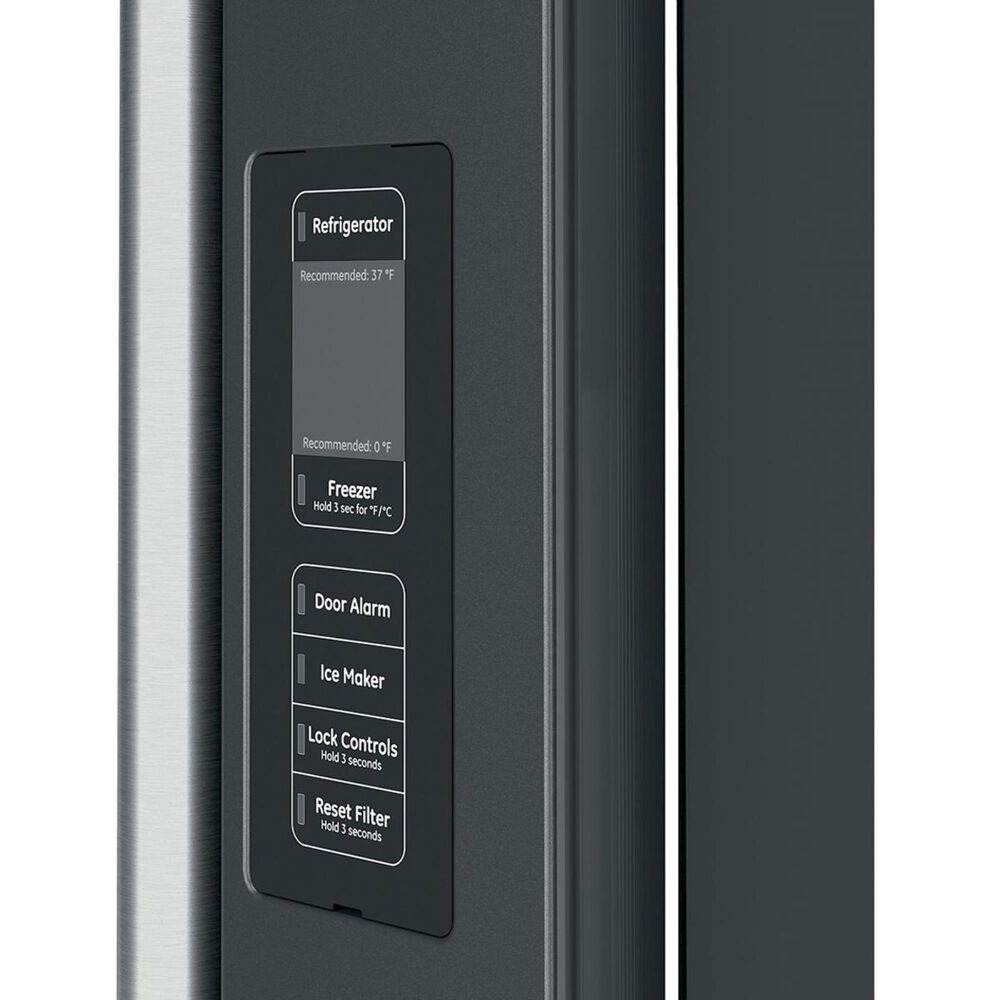 Cafe 23.1 Cu. Ft. French Door Refrigerator in Matte Black in Brushed Stainless, , large