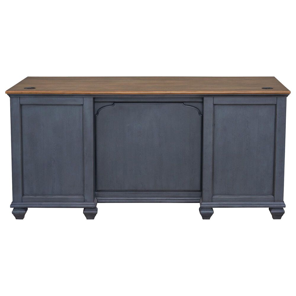 Legends Furniture Americana Executive Desk in Corduroy Blue, , large