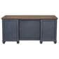 Legends Furniture Americana Executive Desk in Corduroy Blue, , large