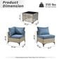 HOMLUX 7-Piece Patio Conversation Set in Denim Blue, , large