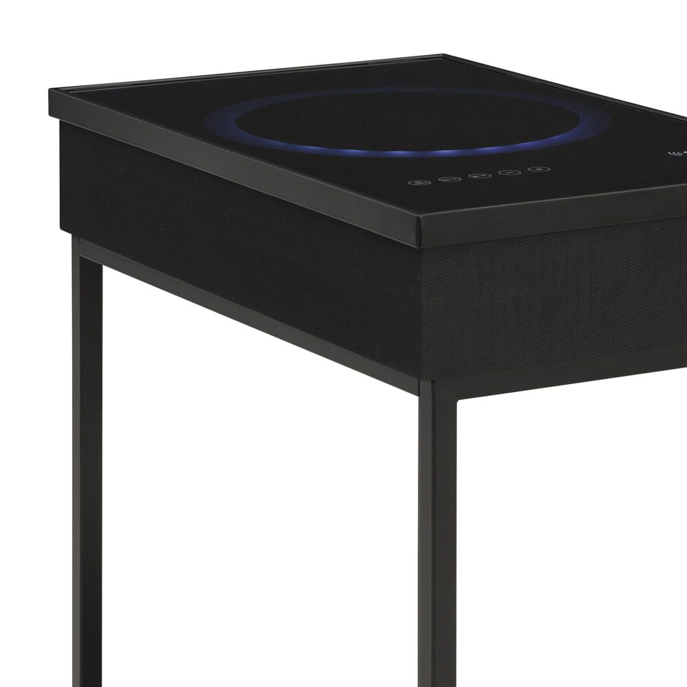 Ashley Gemmet Accent End Table with Speaker in Black, , large