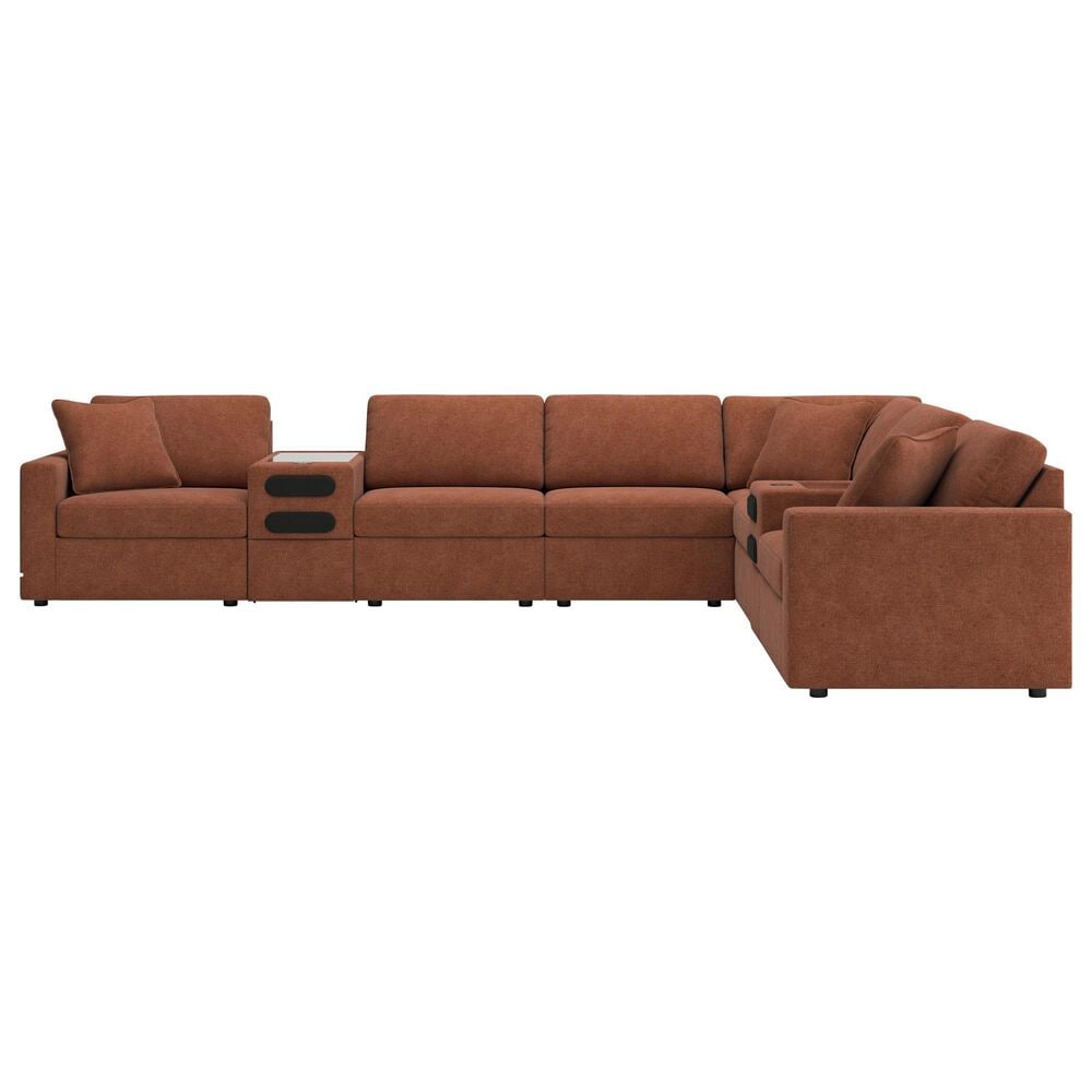 Ashley Modmax 8-Piece Reversible L-Shaped Sectional with Audio Consoles in Spice, , large