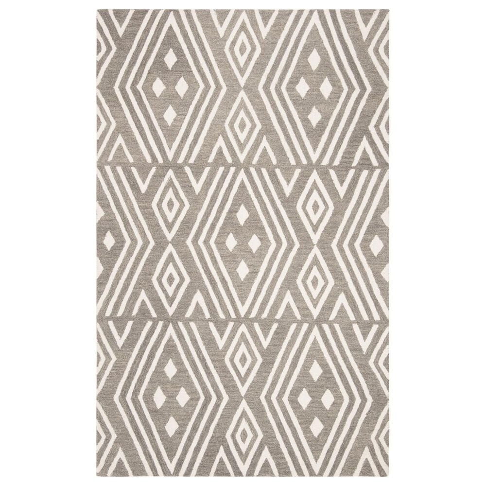 Safavieh Micro-Loop Southwestern 5" x 8" Grey and Ivory Area Rug, , large