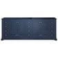 Lexora Home Dukes 84" Double Bathroom Vanity in Navy Blue with 2 cm White Quartz Top and Rectangular Sinks, , large