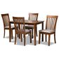 Baxton Studio Seda 5-Piece Dining Set in Grey/Walnut Brown, , large