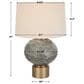Uttermost Lunia Table Lamp in Smoky Gray and Antique Brushed Brass, , large