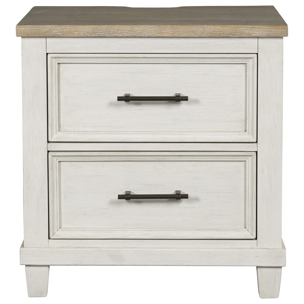 Ashley Shaybrock 2-Drawer Nightstand in Antique White and Brown, , large