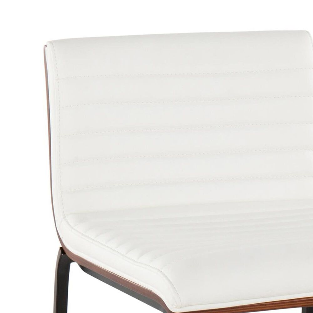 Lumisource Mason Mara Barstool with White Cushion in Gold and Walnut &#40;Set of 2&#41;, , large