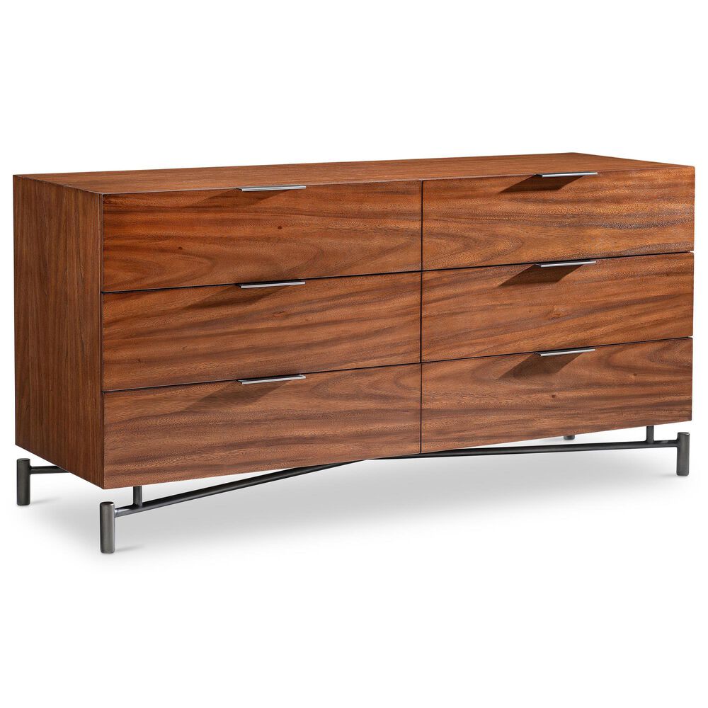 Bernhardt Brasea 60" 6-Drawer Dresser Only in Lume and Tungsten, , large