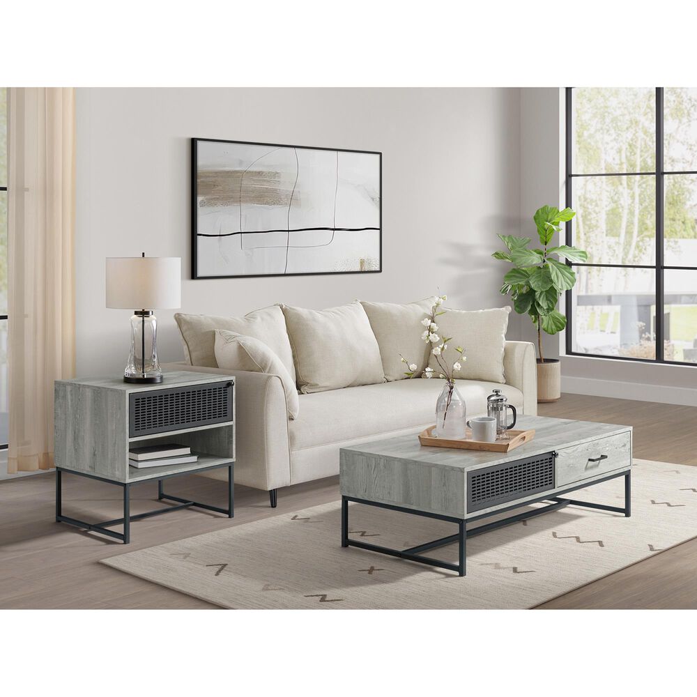 Mayberry Hill Tatiana End Table in Grey and Black, , large