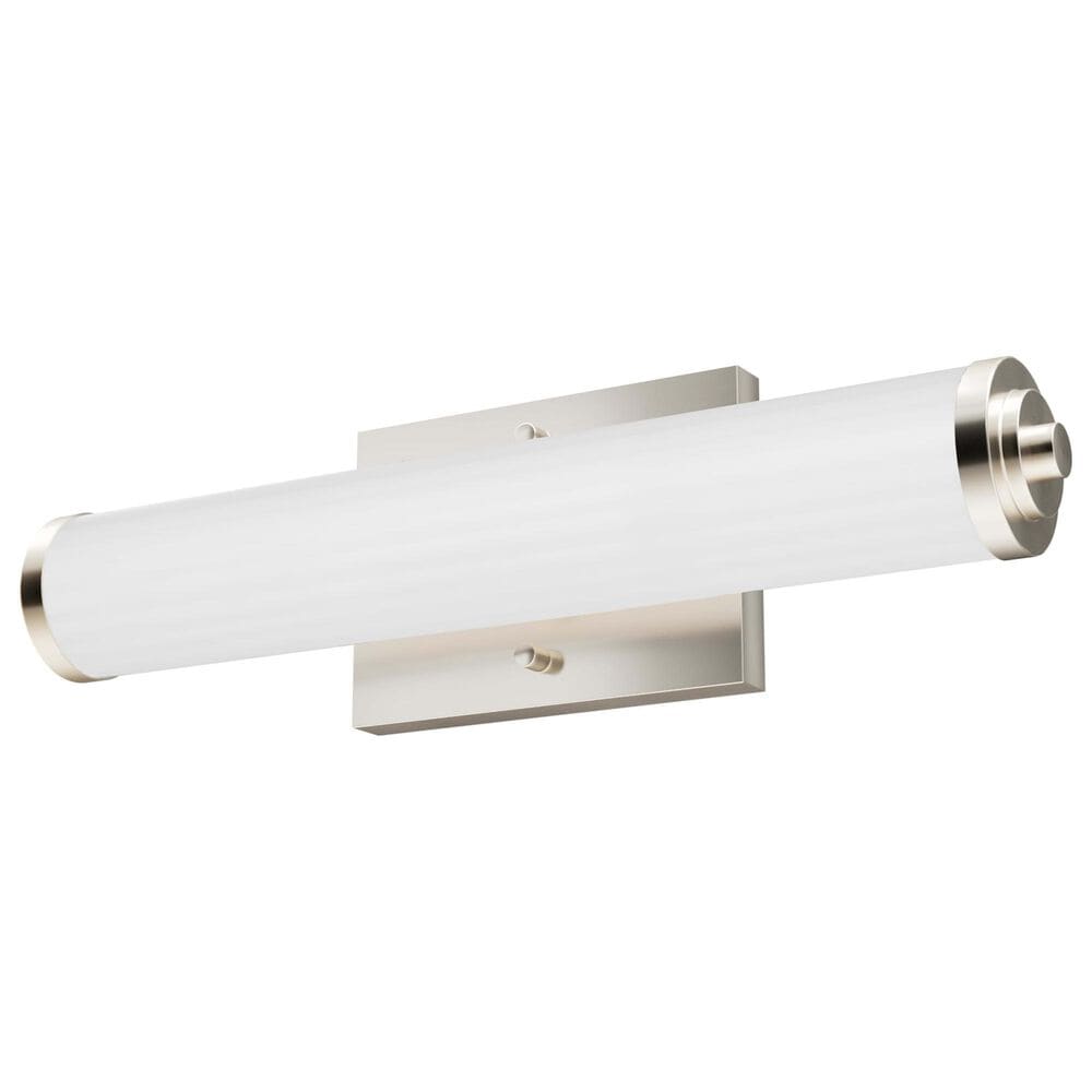Hunter Holly Grove 18" 2-Light Vanity with Cased White Shade in Brushed Nickel, , large