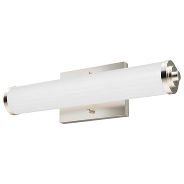 Hunter Holly Grove 18" 2-Light Vanity with Cased White Shade in Brushed Nickel, , large