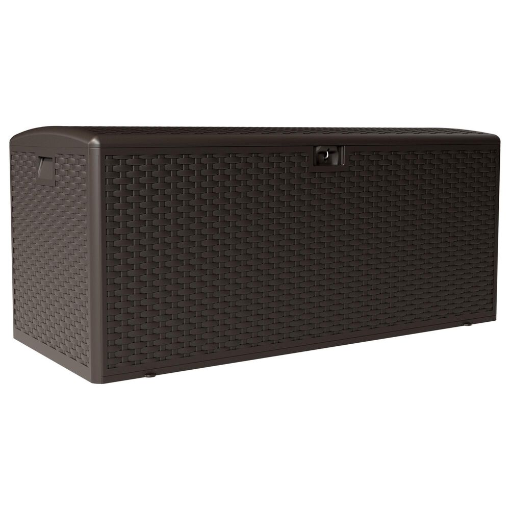 HOMLUX 150-Gallon Outdoor  HDPE Deck Box  in Dark Brown, , large