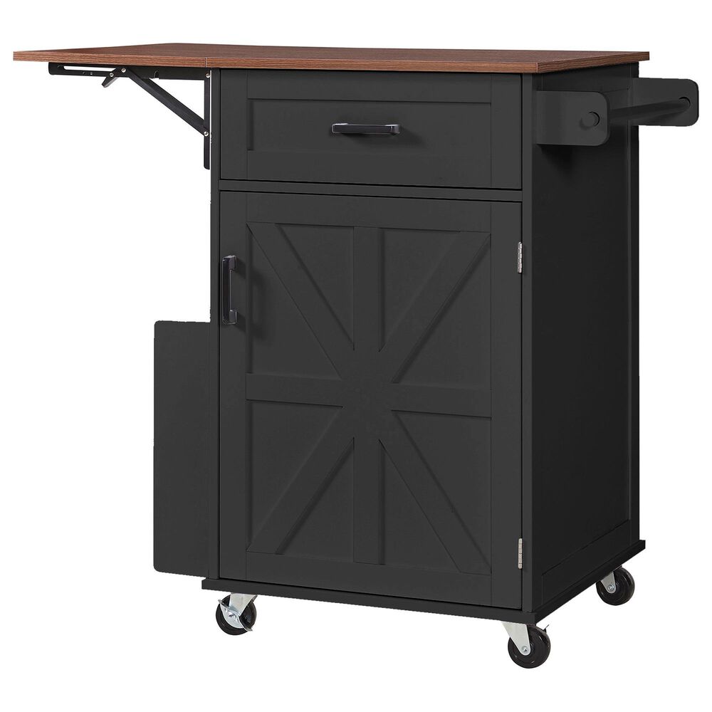 HOMLUX 39" Outdoor Kitchen Island in Black, , large