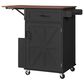 HOMLUX 39" Outdoor Kitchen Island in Black, , large