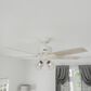 Hunter Gatlinburg Easy Install 52" LED Indoor Ceiling Fan with Light and Remote in Matte White with Light Oak Blades, , large