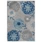 Safavieh Cabana CBN832F Grey and Blue Indoor/Outdoor 5"3" x 7"6" Area Rug, , large