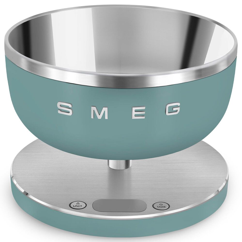 SMEG Collezione Kitchen Scale in Emerald Green and Polished Chrome, , large