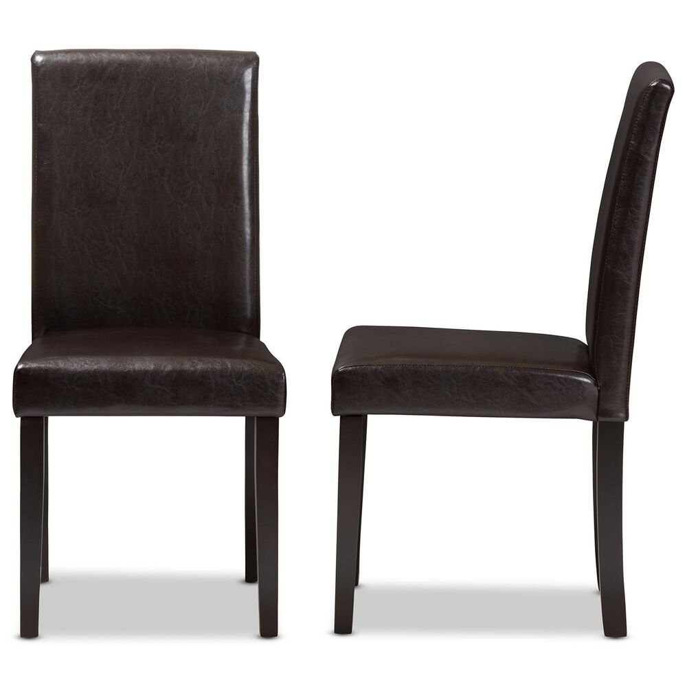 Baxton Studio Mia Side Chair in Dark Brown (Set of 2), , large