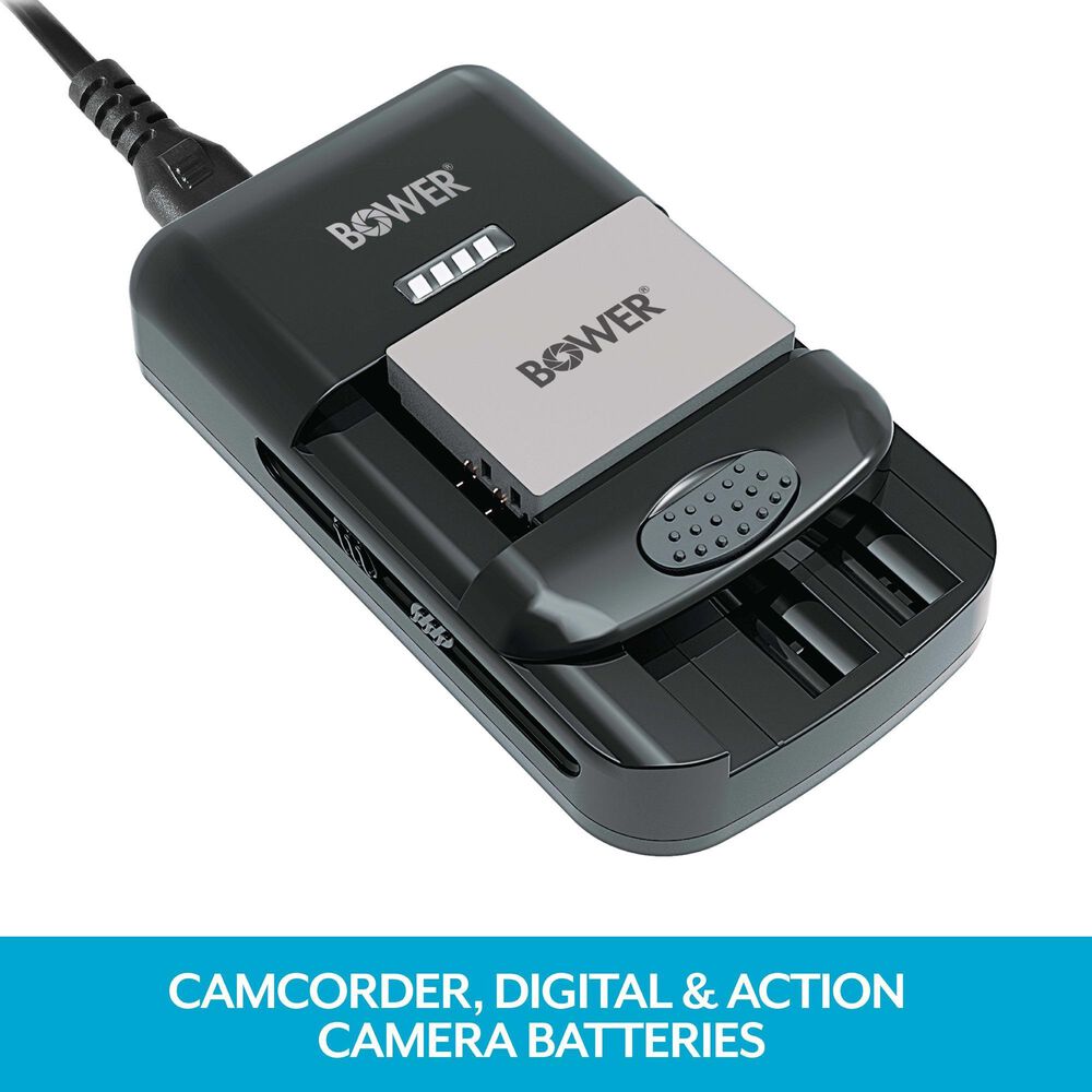 Bower DSLR Universal Charger with Rechargeable Batteries in Black, , large