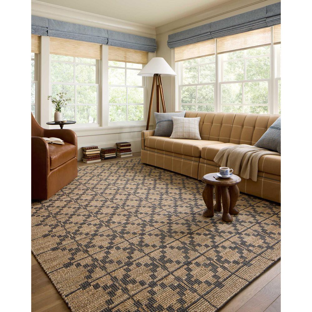 Chris Loves Julia x Loloi Judy 5&#39; x 7&#39;6&quot; Natural and Graphite Area Rug, , large