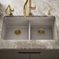 Kohler Cairn Undermount Double-Bowl Kitchen Sink in Matte Taupe, , large
