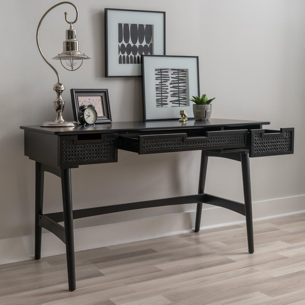Linon Home Decor Ryker Writing Desk in Black, , large