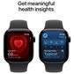 Apple Watch Series 11 (GPS) 42mm Aluminum Case with Black Sport Band - M/L in Jet Black and 2-Year AppleCare+, , large