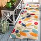 Safavieh Cabana CBN369A 2"2" x 9" Ivory and Green Indoor/Outdoor Performance Runner, , large