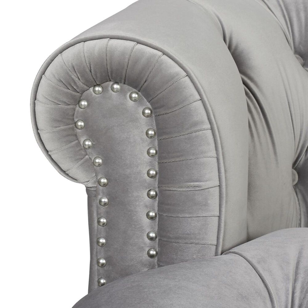 Jennifer Taylor Home La Rosa Chesterfield Tufted Sofa in Opal Grey