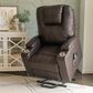 Linon Home Decor Peoria Power Lift Recliner in Chocolate, , large